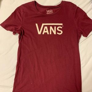 burgundy vans t-shirt